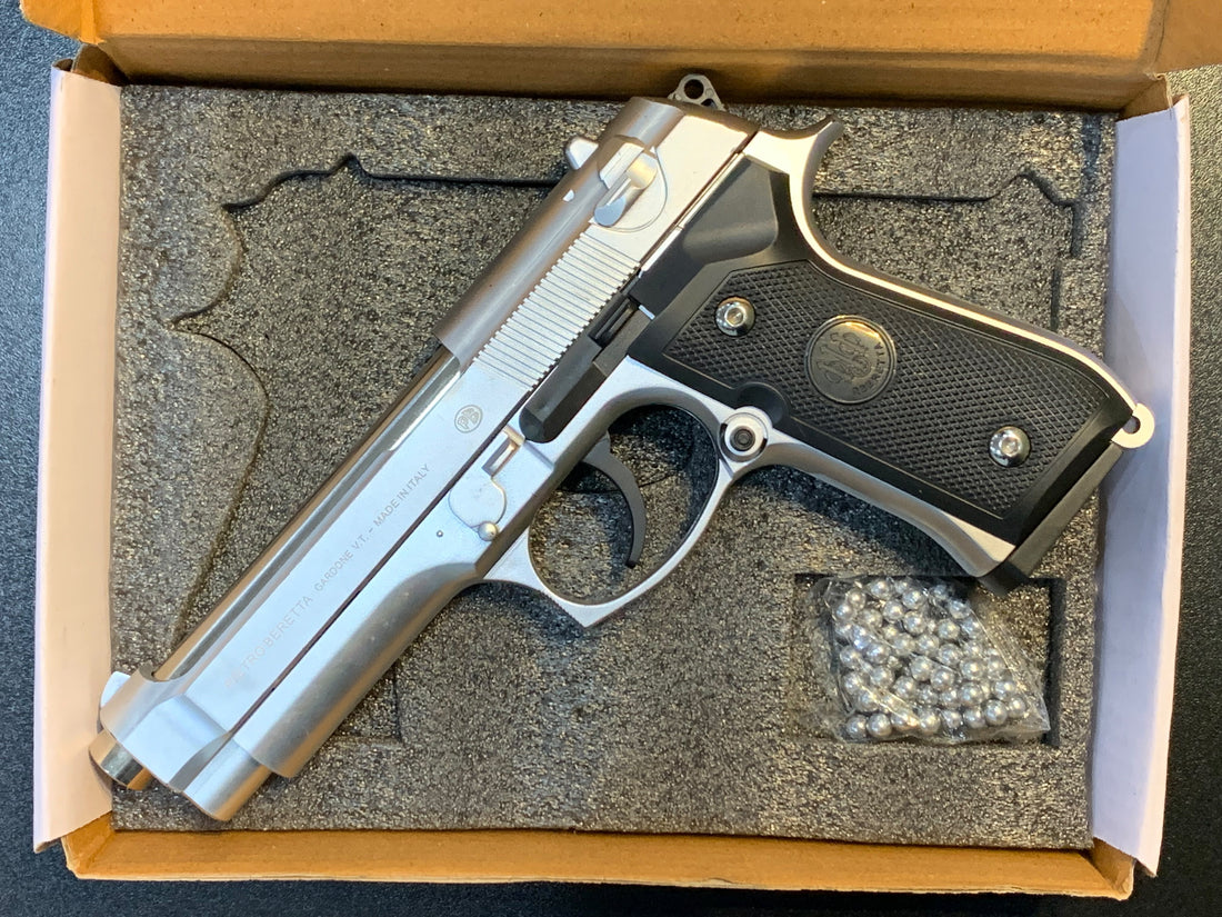 Zeampo Mart Premium Air Gun Pistol – Black & Silver Finish